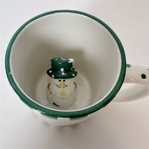4/$25 - Merry Surprise Mug‎ By Ganz  Holiday Coffee Cup With Snowman Inside